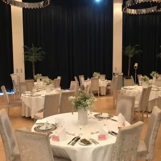 近くから見た披露宴会場です。