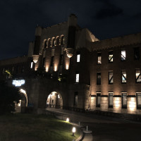 夜はライトアップされ、大阪城ま一緒にライトアップ