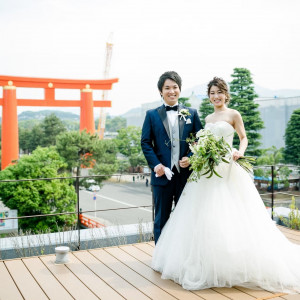 5階の控室からは平安神宮の鳥居が見えます。|538946さんのROKUSISUI KYOTO OKAZAKI（ロクシスイ キョウト オカザキ）（営業終了）の写真(827351)