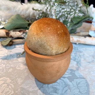 オリーブオイルつけて食べます
もちもちです