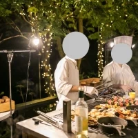 テラスでのバーベキュー。とても好評でした