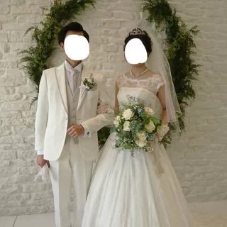 人前式だったので後ろに十字架がありましたがとってもらいました