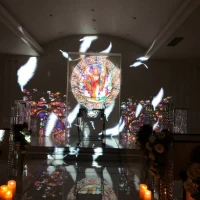 入場前のプロジェクトマッピング