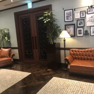 2階の会場の入り口近くのフリースペース