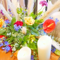 高砂横の装花