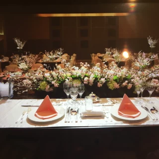 桜の装花をしたときよ会場