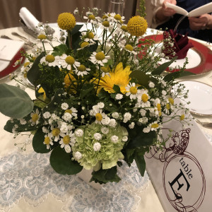 テーブル上のお花も可愛い|541388さんのザ・グランドティアラ岡崎の写真(847251)