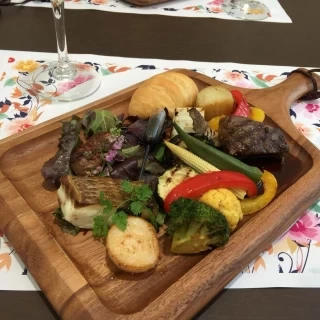 料理、盛り方一例