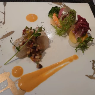 旬な鮮魚の炙りと糸島野菜