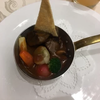 肉料理、味噌味でした