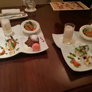 試食の料理
