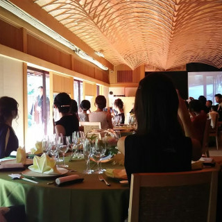 白鳳館の天井は竹が組まれていて高級感があります