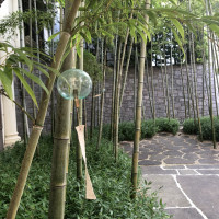入口の竹林。夏場は風鈴が飾ってありました