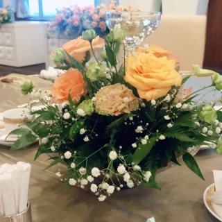 ゲストテーブルの装花