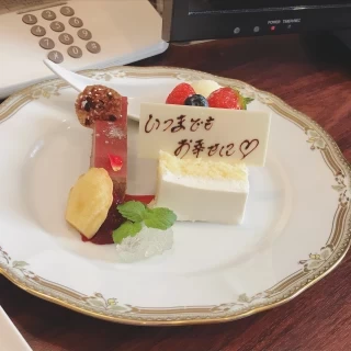 デザートも食べさせてもらいました。
メッセージ付き！