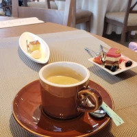 試食　締めのコーヒー　器が素敵