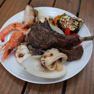BBQのお肉や魚介