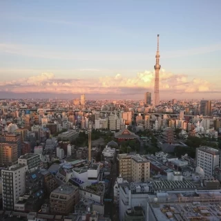 前方の窓からの景色。絶景です。