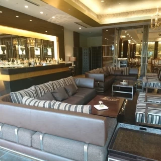 ヴェネチアグランデ邸の入口前ロビー。バーがあります。