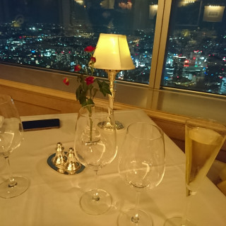 フレンチレストランルシエール。夜景が素敵です