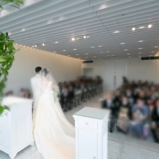 皆様との誓いを選び、人前式にしました。