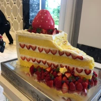 希望通りの巨大ショートケーキ