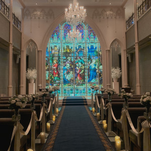 目の前に広がるステンドグラス|543180さんのセントアンドリュース教会の写真(856494)