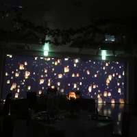 披露宴会場のプロジェクションマッピング