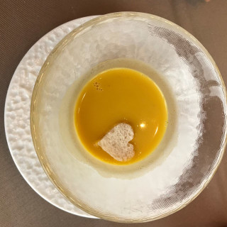 ハートマークが可愛いスープでした