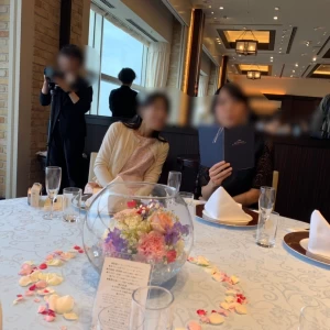 テーブルフラワーはガラスボウルをリクエスト。|543459さんのTHE・GRIGHT（ウエディング取扱終了）の写真(867271)