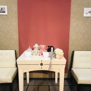 披露宴会場前のスペース