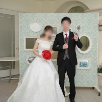 披露宴会場の外にはフォトブース