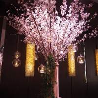 桜の木の装花