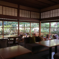 親族控室となる文化財の蘇山荘。庭園で素敵な写真を残せます。