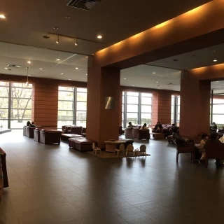シンプルですが広いロビー