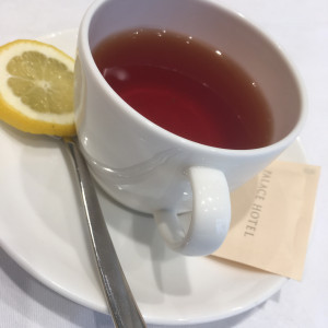 試食　食後の紅茶|545111さんの和田倉噴水公園レストラン （パレスホテル直営）（ウエディング取扱終了）の写真(873720)