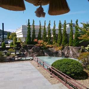 出雲神殿。終わってから外を見ても雰囲気がある大きな日本庭園|545184さんの緑の迎賓館 アンジェリーナの写真(879604)