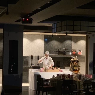 寿司の実演