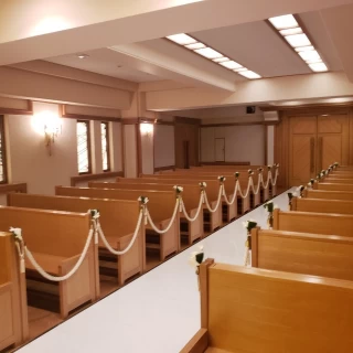 木目調であたたかい雰囲気の会場でした。