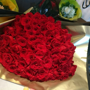 111本の薔薇の花束を新婦にサプライズプレゼント|545389さんのTHE LANDMARK SQUARE TOKYO（ザランドマークスクエアトーキョー）（営業終了）の写真(877581)