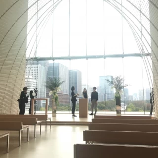 開放的なチャペルが素敵