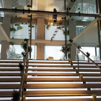 見学時の写真。チャペルへの階段(バージンロード)です。