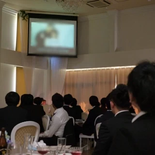 披露宴会場のスクリーンです