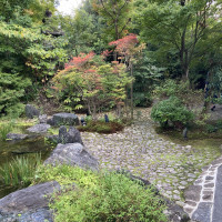 式場敷地内の庭園。紅葉が楽しめる。