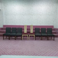 撮影室。親族写真や前撮り等、この部屋で完結できる。