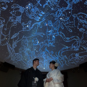 プラネタリウム内でアットホームな結婚式 アットホームな手作り感があり 温かみを感じました 一つ一つの 口コミ 評判 南阿蘇ルナ天文台 オーベルジュ 森のアトリエ ウエディングパーク