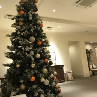 12月ということで受付にはクリスマスツリーが