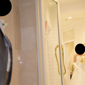 タキシードとドレスを着て初対面の時の写真|546591さんの琵琶湖ホテルの写真(1097859)