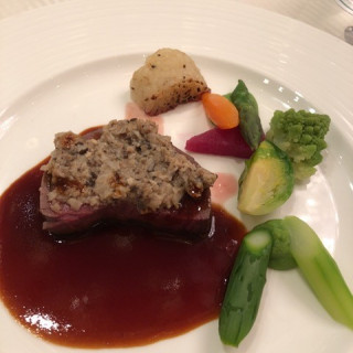 試食のお肉料理