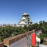 屋上からの大阪城